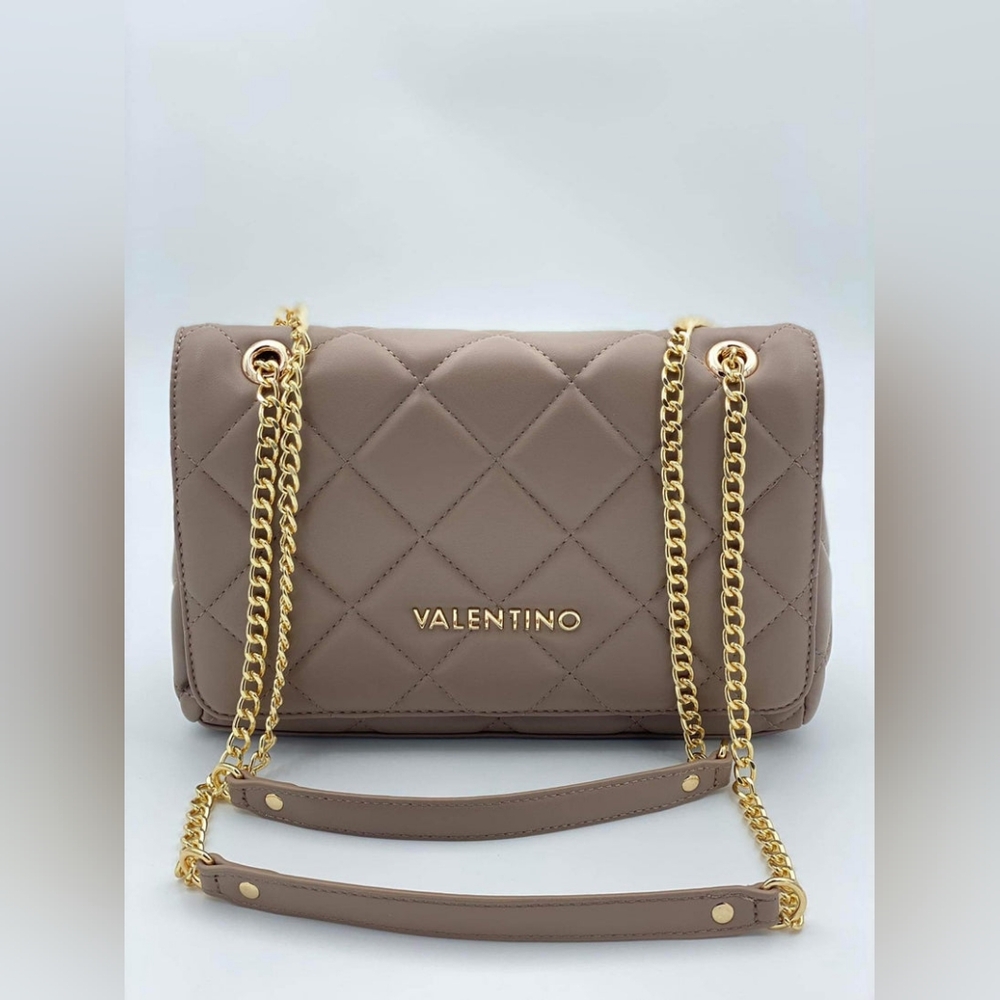 Valentino Quilted Tan Shoulder Bag